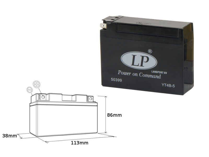 LANDPORT akumulátor YT4B-5 (MS LT4B-5) 12V 2,5AH 114X39X86 bezúdržbový - (15) (LANDPORT akumulátor YT4B-5 (MS LT4B-5) 12V 2,5AH 114X39X86 bezúdržbový)